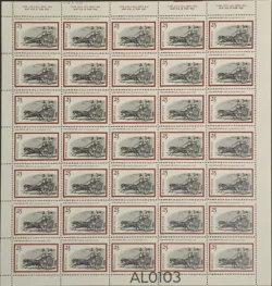 India 1975 Inpex 75 Early Mail Cart India National Philatelic Exhibition UMM Sheet AL0103