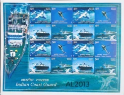 India 2008 Indian Coast Guard Army UMM Sheetlet AL2013