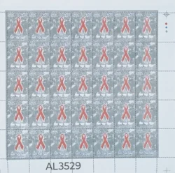 India 2006 World Aids Day Error Colour Omitted UMM Sheet Rare - AL3529