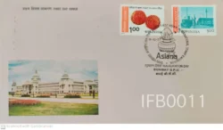 India 1977 Asiana 77 Dock Yard Red Scinde Dak First In Asia 2v FDC Bombay cancelled - IFB00011