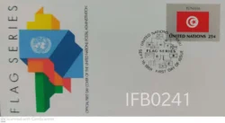 United Nations 1988 Tunisia Flag Series FDC - IFB00241