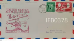 USA (United States of America ) 1949 Chicago Area Helicopter First Flight Cover - IFB00378
