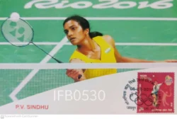 India 2016 Rio Olympics Badminton P.V.Sindhu Private Picture Postcard - IFB00530