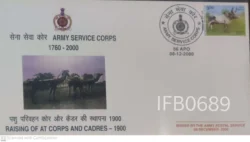 India 2000 Army Service Corps Raising of at Corps and Cadres 1900 Special Cover - IFB00689
