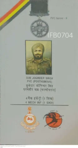 India Sub Joginder Singh PVC Army Brochure - IFB00704 India Sub Joginder Singh PVC Army Brochure - IFB00704