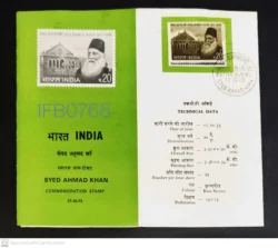 India 1973 Syed Ahmad Khan Brochure - IFB00768