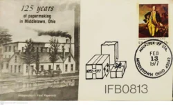 USA 1977 Middletown's First Papermill 125 Years FDC - IFB00813