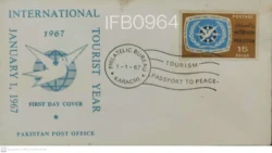 Pakistan 1967 International Tourist Year FDC cancelled - IFB00964