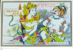 Indonesia 2019 Baliphex Hanuman ji Serve Devi Sita Picture Postcard on Ramayana Hinduism - IFB01026