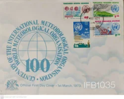 Kenya Uganda Tanzania 1973 Centenary of International Meteorological Organization FDC - IFB01035