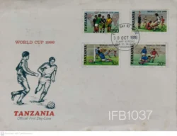 Tanzania 1986 World Cup Football FDC - IFB01037