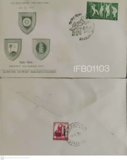 India 1971 Cricket Victories with Refugee Relief Stamp FDC - IFB01103