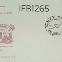 India Dr Annie Besant Theosophical Society's Building Madras FDC Calcutta Cancellation - IFB01265