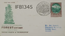 India 1961 Forest Centenary FDC Bombay cancelled - IFB01345