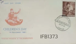 India 1961 Children's Day FDC Jaipur cancelled - IFB01373