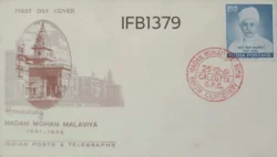India 1961 Madan Mohan Malaviya FDC Red Calcutta cancelled - IFB01379