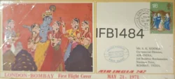 India 1971 First Flight Cover London India Air India 747 Special Cover London cancelled - IFB01484