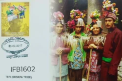 India 2017 TEPI Brokpa Tribe Headgears of India Picture Postcard Pictorial cancelled - IFB01602
