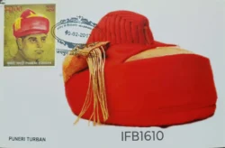 India 2017 Puneri Turban Headgears of India Picture Postcard Pictorial cancelled - IFB01610