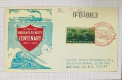 India 1953 Indian Railways Centenary Picture Postcard Replica of Old Rare Indian Covers Issued By Department of Post India - IFB01883