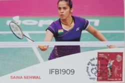 India 2016 Saina Nehwal Badminton Rio Olympics Picture Postcard Pictorial cancelled - IFB01909