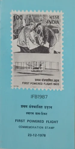 India 1978 First Powered Flight 1903 Brochure Calcutta cancelled - IFB01987
