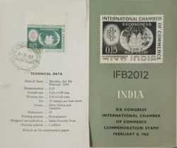 India 1965 International Chamber of Commerce Brochure Calcutta cancelled IFB02012