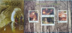 India 2017 Caves of Meghalaya FDC with Miniature sheet tied and cancelled IFB02026