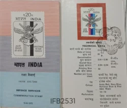 India 1972 Defence Services Army Brochure cancelled IFB02531