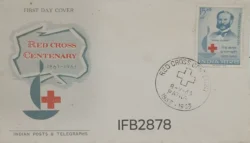 India 1963 Red Cross Centenary Henri Dunant Health FDC Patna Cancelled IFB02878