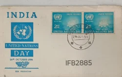 India 1954 United Nations Day Private Special Cover Bombay Cancelled Rare IFB02885