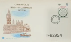 UK Great Britain 1977 Commonwealth Heads of Government Meeting FDC London Cancelled IFB02954