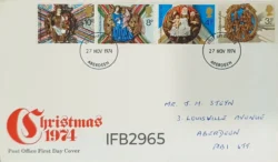 UK Great Britain 1974 Christmas FDC Aberdeen Cancelled IFB02965