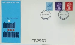 UK Great Britain 1973 Decimal Definitives FDC Norwich Cancelled IFB02967