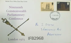UK Great Britain 1973 19th Commonwealth Parliamentary Conference FDC Aberdeen Cancelled IFB02968