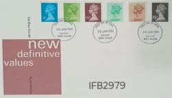 UK Great Britain 1980 New Definitive Values FDC West Sussex Cancelled IFB02979