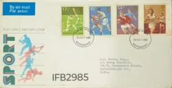 UK Great Britain 1980 Sports Cricket Boxing Athletics FDC Nottingham Cancelled IFB02985