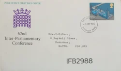 UK Great Britain 1975 62nd Inter Parliamentary Conference FDC Portsmouth Cancelled IFB02988