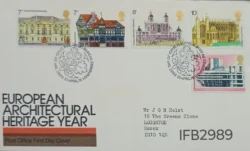 UK Great Britain 1975 European Architectural Heritage Year FDC Edinburgh Cancelled IFB02989