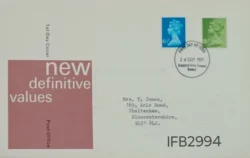 UK Great Britain 1975 New Definitive Values FDC Kingston Cancelled IFB02994