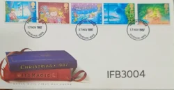 UK Great Britain 1987 Christmas FDC Stevenage Cancelled IFB03004