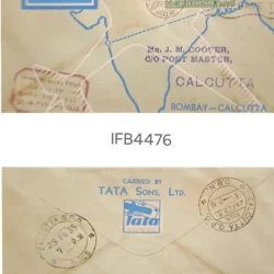 India Pre Independence 1935 Bombay-Calcutta Tata Sons in an Envoy AIRMAIL RARE IFB04476