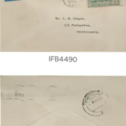 India Pre Independence 1938 Trichinopoly-Madras First Flight Cover IFB04490