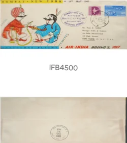 India 1960 Bombay-New York Air-India First Flight Cover IFB04500