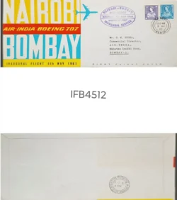 India 1961 Nairobi-Bombay Air-India First Flight Cover IFB04512