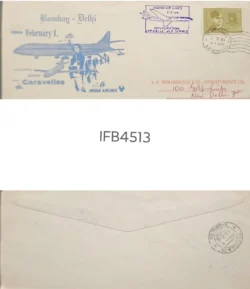 India 1964 Bombay-Delhi Caravelles Jet Service Indian Airlines First Flight Cover IFB04513