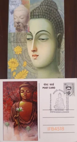 India 2022 Lord Buddha Private Picture Postcard With Pictorial Cancellation of Shrawasti Buddhism IFB04518