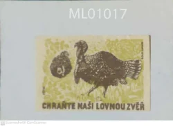 Czechoslovakia Protect Us Huniting Animals Birds Matchbox Label - ML01017