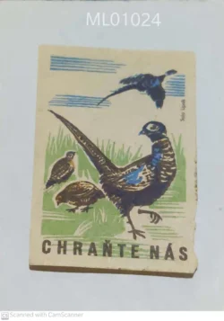 Czechoslovakia Protect Us Huniting Animals Birds Matchbox Label - ML01024