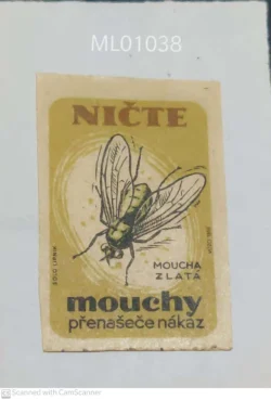 Czechoslovakia Nichte Mouchy No to Flies Matchbox Label - ML01038